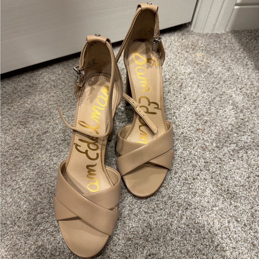 Sam Edelman Women's Beige Heeled Sandals